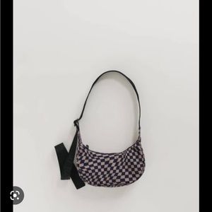 Baggu mini crescent bag checkered